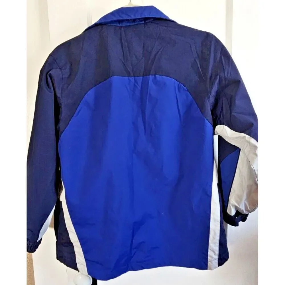 Steve & Barry boy Sz L(10/12) blue jacket lined  full zip‎ 100% Nylon